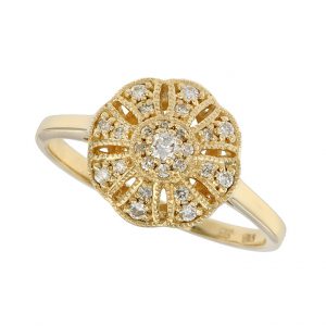 Alternative view of Diamond Engagement Halo Ring (R3645)