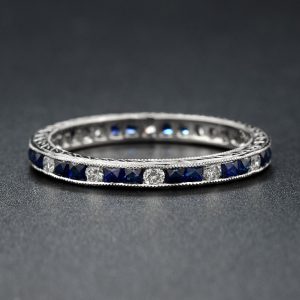 Blue Sapphire Diamond Eternity Ring (R3820-S70)