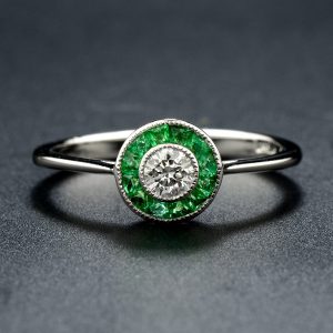 Emerald Diamond Ring (R3845)