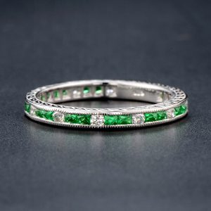 Emerald Diamond Eternity Ring (R3195-S70)