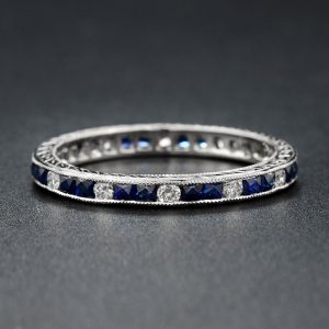 Blue Sapphire Diamond Eternity Ring (R3195-S70)