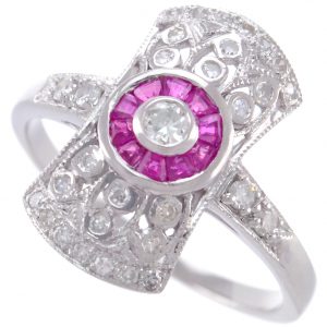 Diamond Ruby Cocktail Ring (R1237)