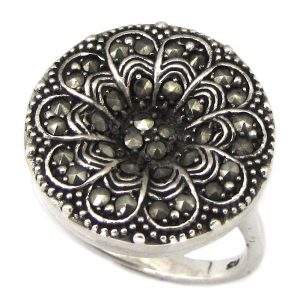 Marcasite Filigree Cocktail Ring (R2541)