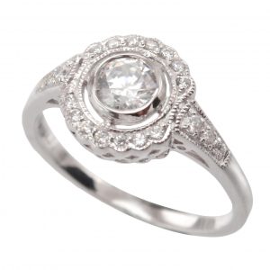 Diamond Halo Engagement Ring (R2696)
