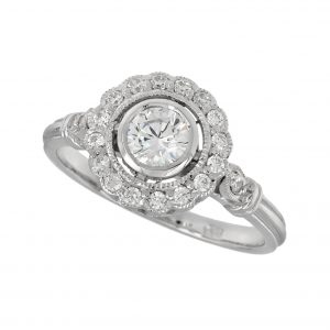 Diamond Halo Engagement Ring (R2784)