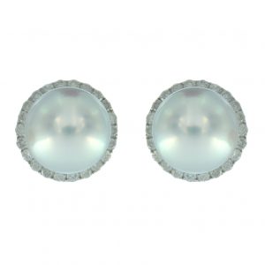 Pearl Diamond Stud Earrings (E2948)