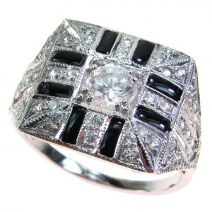Diamond Onyx Halo Ring (R1968)