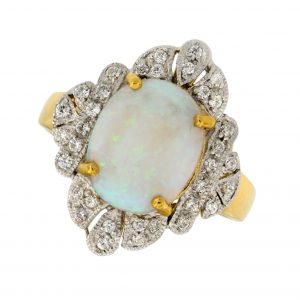 Opal Diamond Halo Ring (R1975)