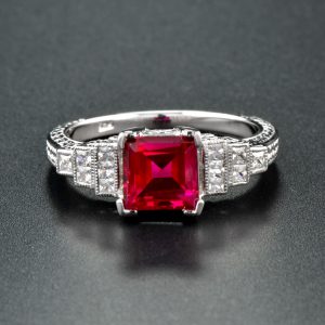 Ruby Diamond Engagement Ring (R2049-K)