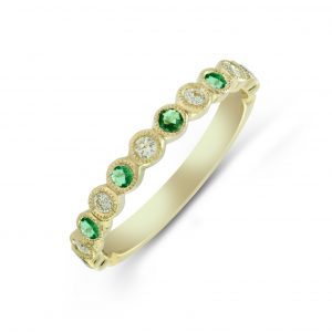 Alternative view of Emerald Diamond Eternity Ring (R2324)