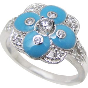 Diamond Enamel Ring (R2449)