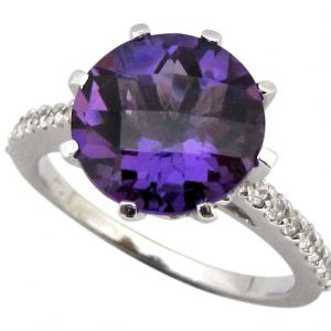 Amethyst Diamond Solitaire Ring (R2510)