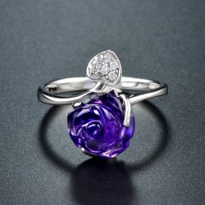 Alternative view of Amethyst Diamond Ring (R2513)