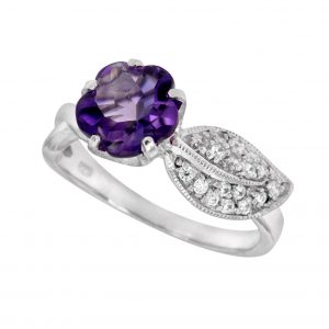 Amethyst Diamond Ring (R2514)