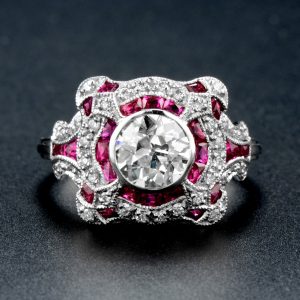 Diamond Ruby Engagement Ring (R3605)