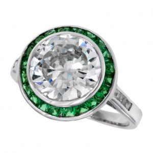 Diamond Emerald Target Ring (R3683-10)