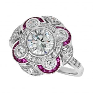 Diamond Ruby Engagement Ring (R3733-100)