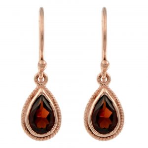 Garnet Pearl Dangle Earrings (E0238)