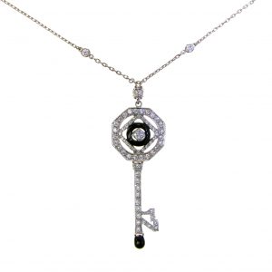Diamond Onyx Necklace (N0500)