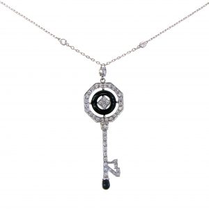 Diamond Onyx Necklace (N0501)