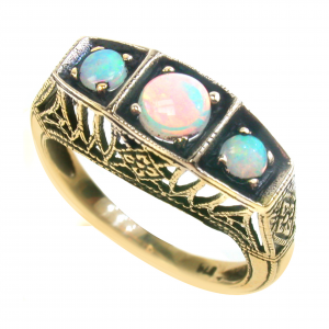 Opal Three Stone Ring (R0187)