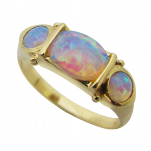Opal Three Stone Ring (R0232)