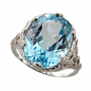 Blue Topaz Solitaire Ring (R0943)