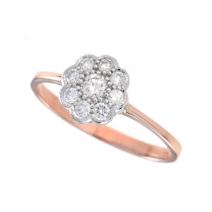 Diamond Cluster Engagment Cluster Ring (R1136)