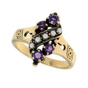 Amethyst Pearl Cluster Ring (R1200)