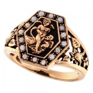 Onyx Pearl Ring (R1271)