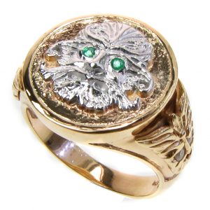 Emerald Diamond Locket Ring (R1742)