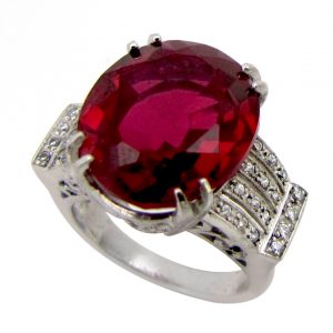 Ruby Diamond Solitaire Ring (R1929)