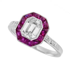 Diamond Ruby Engagement Ring (R3691)