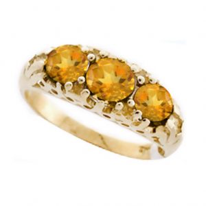 Citrine Three Stone Ring (R0361)