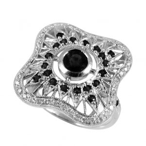 Onyx Diamond Cocktail Ring (R1268)