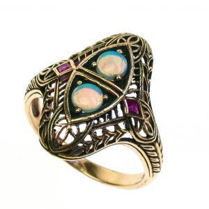 Onyx Ruby Ring (R1393)