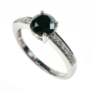 Onyx Diamond Solitaire Ring (R1401)