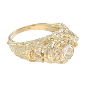 Alternative view of Diamond Halo Engagement Ring (R1842)