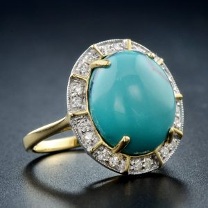 Opal Diamond Halo Ring (R1995)
