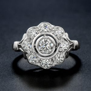 Diamond Halo Engagement Ring (R2616-75)