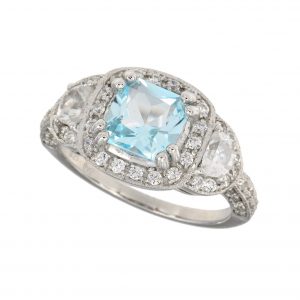 Blue Topaz Engagement Ring (R3057)