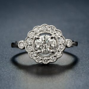 Diamond Halo Engagement Ring (R3886-070)
