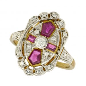 Diamond Ruby Halo Ring (R1203)