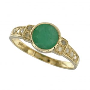 Emerald Diamond Solitarie Ring (R0600-CC)