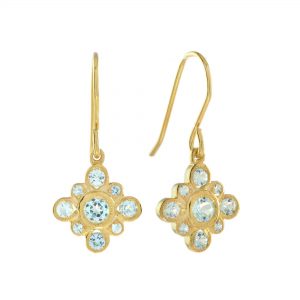 Sky Blue Topaz Drop Earrings (E2279)