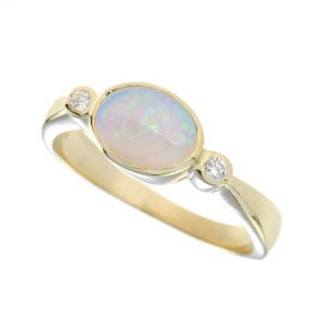 Opal Diamond Solitaire Ring (R1072-L)