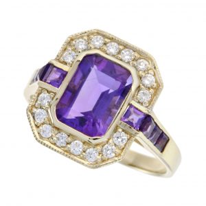 Amethyst Diamond Engagement Ring (R2660-L)