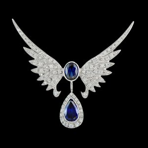 Alternative view of Sapphire Diamond Brooch (C0340)