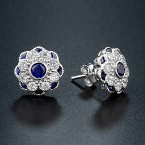 Sapphire Stud Earrings (E3867)