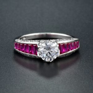 Diamond Ruby Engagement Ring (R3032)